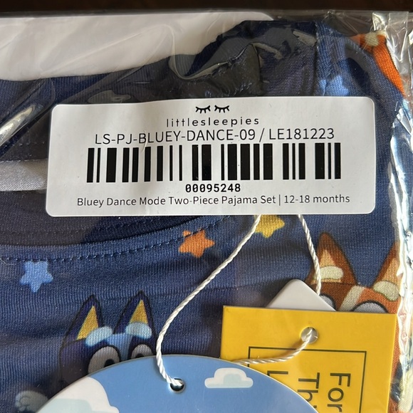 Bluey dance mode two piece long sleeve pajama set 12-18 months - NWT - Picture 2 of 3